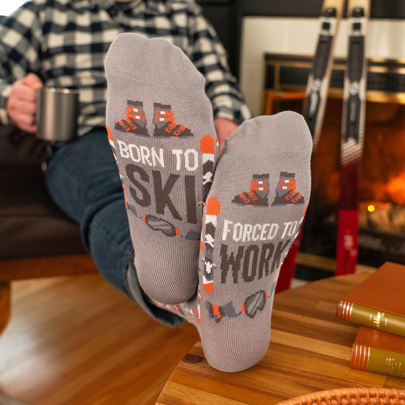 Lavley Ski Socks - Funny socks for skiers and snowboarders - Unisex novelty gift - Great for birthdays or holidays - Image 3